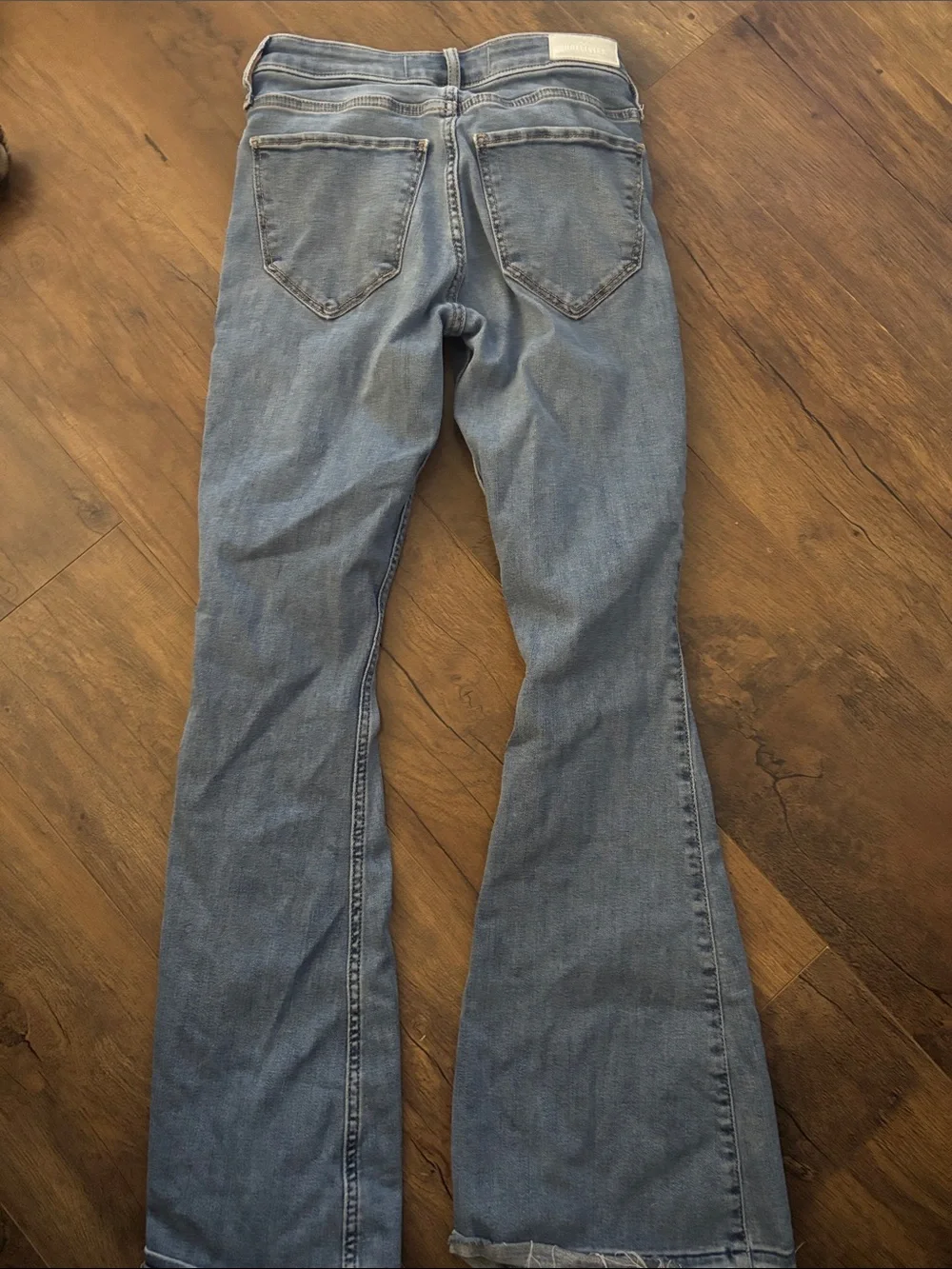 Hollister Light Blue Distressed Flare Jeans - Picture 4 of 5